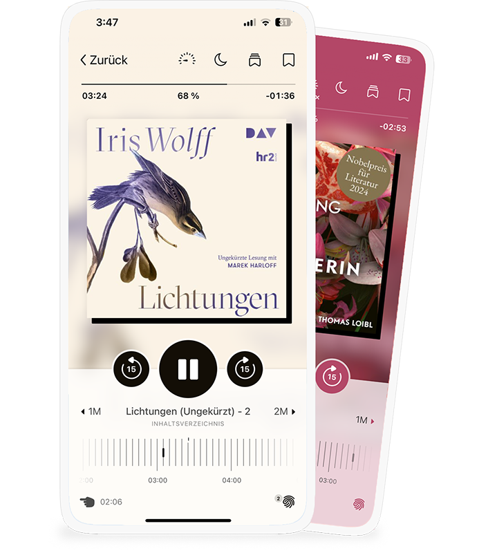 Hörbuchwiedergabe auf einem Smartphone über die Libby-App