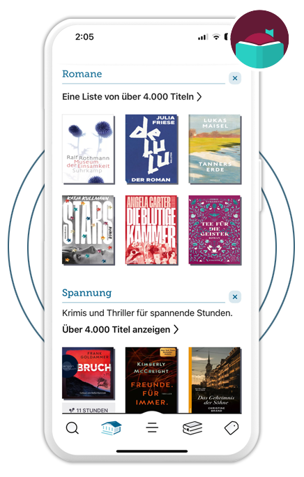 libby app telefonbildschirm